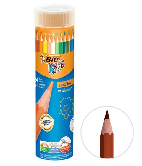 Bic 24 Lü Kuru Boya Metal Kutu 24+1