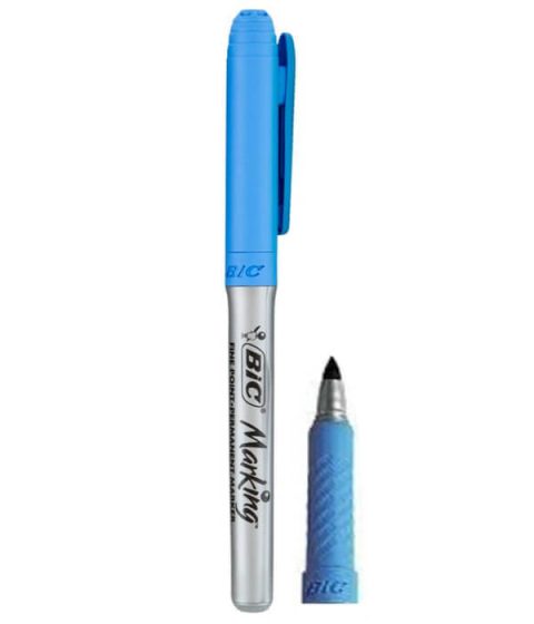 Bic Fine Point Permanent Marker Kalem Mavi