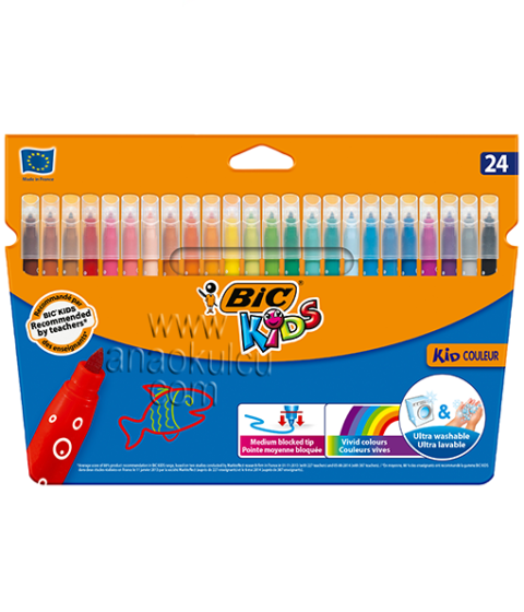 Bic Kid Couleur Keçeli Boya Kalemi 24 Renk